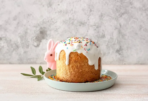 Plate Delicious Easter Cake Table — Stock Photo, Image