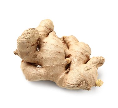 Beyaz üzerine izole edilmiş zencefil kökü