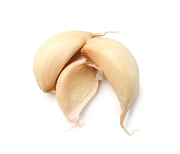Garlic Cloves Isolated White — Stock Photo, Image