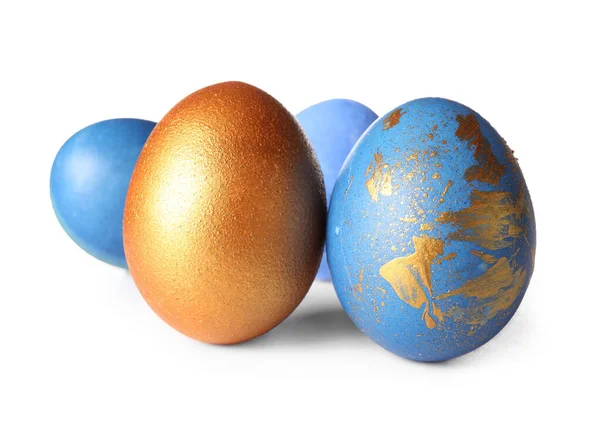 Huevos Pascua Aislados Sobre Fondo Blanco —  Fotos de Stock