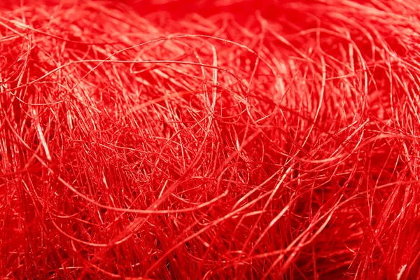 Texture Red Fibers Closeup View — Stock Photo, Image