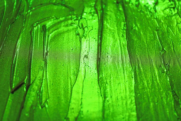 Green Brush Strokes Closeup View — Stock Photo, Image