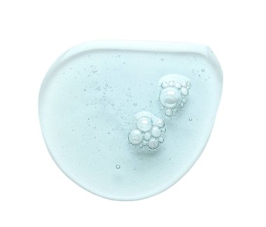 Beyaz arkaplanda kozmetik serumu damlası