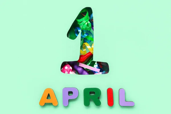 2015 Composition April Fools Day Color Background — 스톡 사진