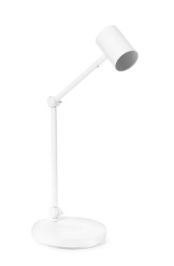 Beyaz arkaplanda minimalist lamba
