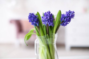 Aydınlık odada çiçekli sürahi