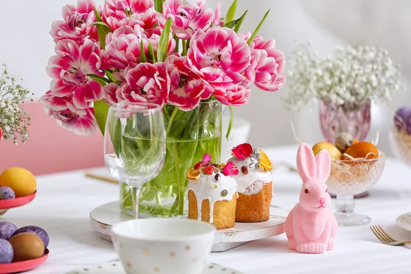 Festive Table Setting Easter Celebration — Stock Photo, Image