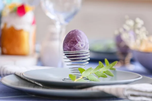 Holder Easter Egg Served Table — Stock Photo, Image