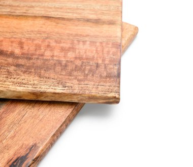 Tahta tahtalar beyaz üzerine izole, yakın plan