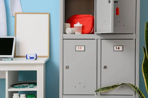 Interior Doctor Office Locker Clinic — Stock Photo, Image