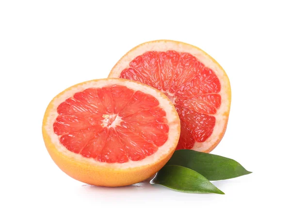 Tasty Cut Grapefruit White Background — Stock Photo, Image