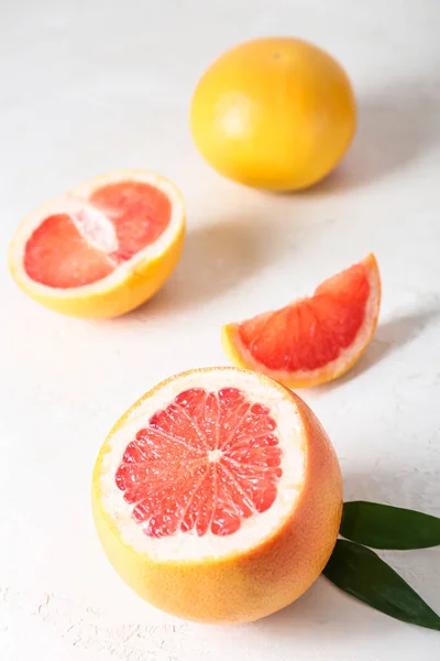 Delicious Grapefruits Light Background — Stock Photo, Image