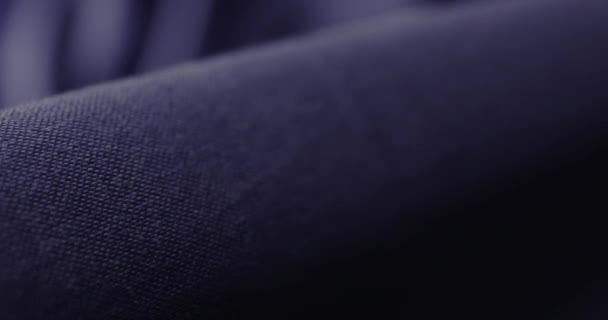 布の質感のクローズアップビュー Very Peri 2022年の色 — ストック動画