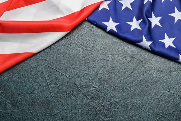 Usa Flag Grey Background Space Text — Stock Photo, Image