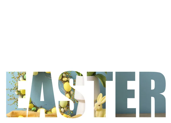 Word Easter White Background — Stock Photo, Image