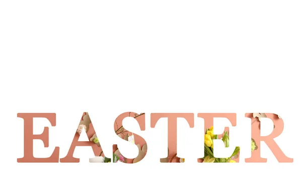 Word Easter White Background — Stock Photo, Image