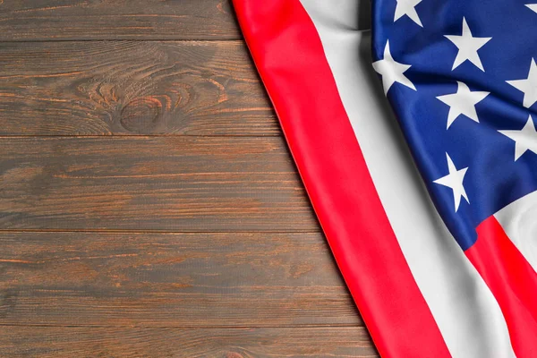 Usa Flag Wooden Background Space Text — Stock Photo, Image