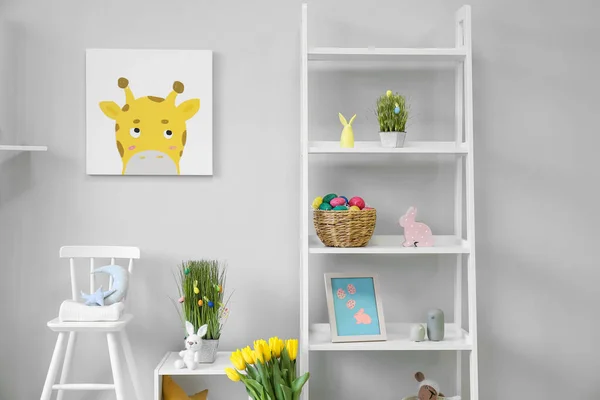 Children Room Decorated Easter Celebration — Stock Photo, Image