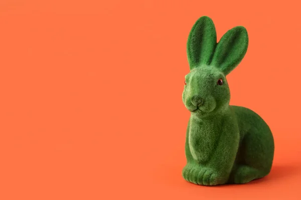 Cute Easter Bunny Orange Background — Stock Photo, Image