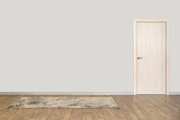 Vista Gran Habitación Vacía Con Puerta Alfombra — Foto de Stock