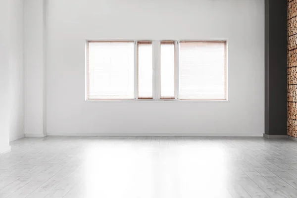 Blick Auf Lichtwand Mit Fenster Leeren Raum — Stockfoto