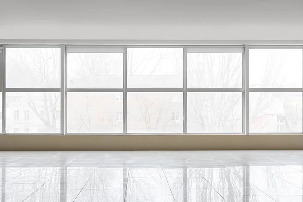 View Big Light Empty Room Windows — Stock Photo, Image