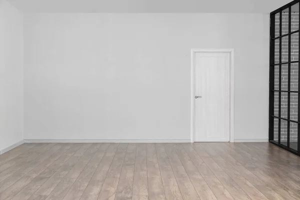 View Big Empty Room Light Wall Door — Stock Photo, Image