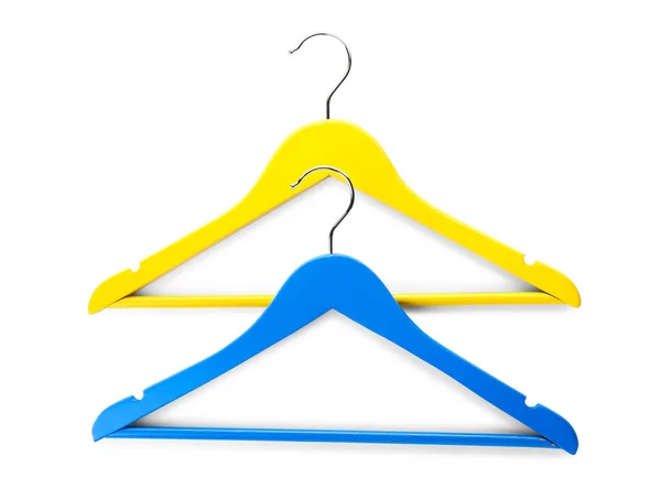 Clothes Hangers Isolated White — Stock Photo, Image