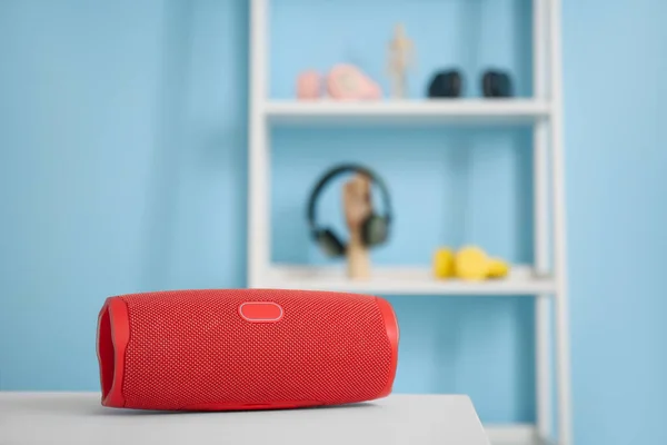 Wireless Portable Speaker Table Room — Stock Photo, Image