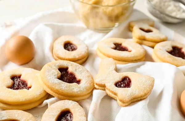 Tasty Easter Cookies Table Closeup — Stock Photo, Image