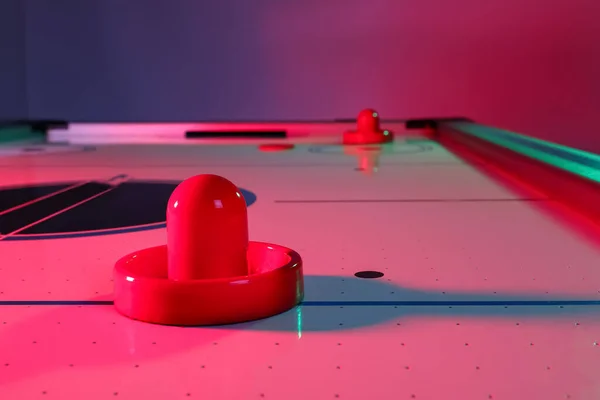 Modern Air Hockey Closeup View — Stock Photo, Image