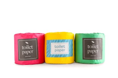 Tuvalet kağıdı arka planda yuvarlanıyor.