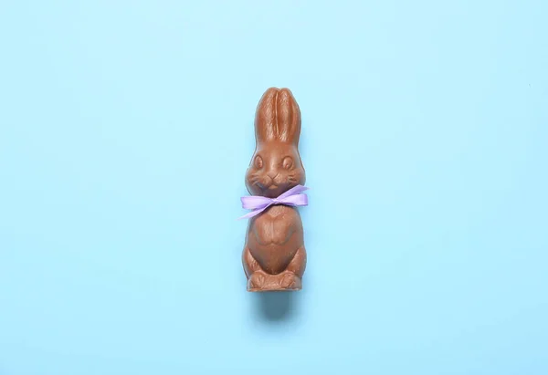 Csokoládé Húsvéti Nyuszi Színes Háttér — Stock Fotó