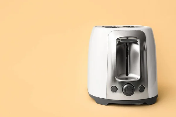 New Modern Toaster Beige Background — Stock Photo, Image