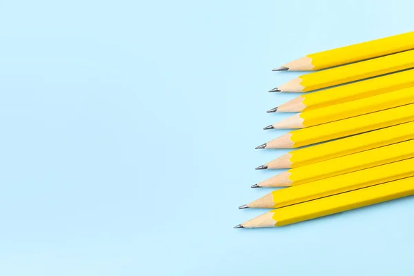 Many Ordinary Pencils Color Background Closeup — Stock Photo, Image