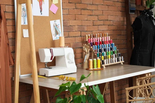 Tailor Workplace Modern Atelier — Stock Photo, Image