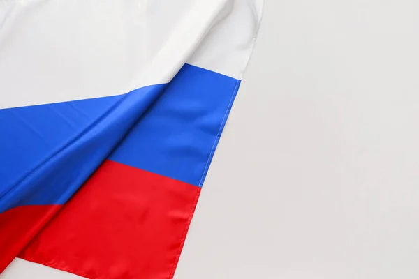 Beyaz Arka Planda Izole Edilmiş Rus Bayrağı Yakın Plan — Stok fotoğraf