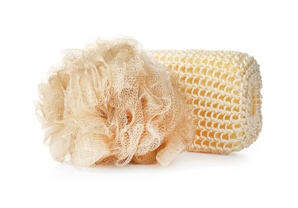 Bath Sponges White Background — Stock Photo, Image