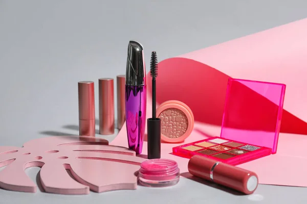 Cosmetische Producten Kleur Achtergrond — Stockfoto