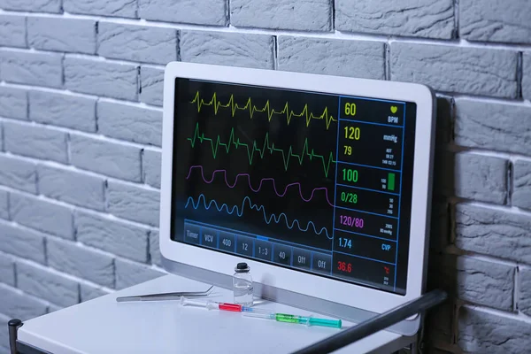 Modern Heart Rate Monitor Hospital — Stock Photo, Image