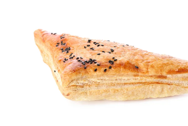 Tasty Uzbek Samsa White Background — Stock Photo, Image