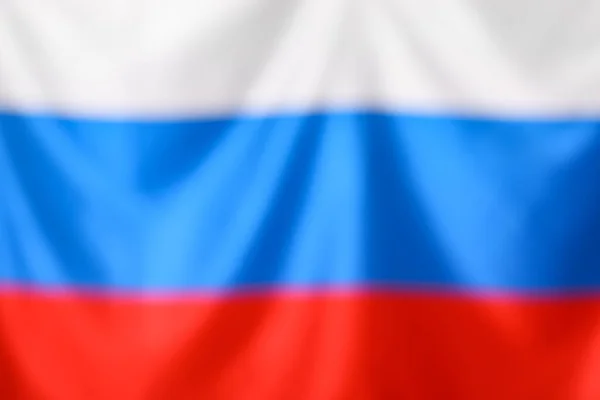 Размытый Российский Флаг Качестве Фона Крупным Планом — стоковое фото