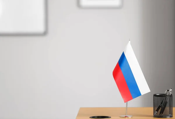 Russian Flag Stationery Holder Table Office — Stock Photo, Image
