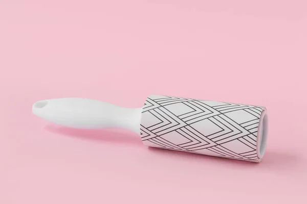 New Lint Roller Pink Background — Stock Photo, Image