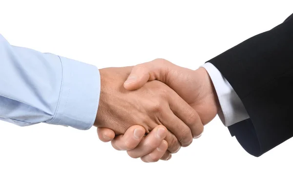 Business Partners Shaking Hands White Background — Stock Photo, Image