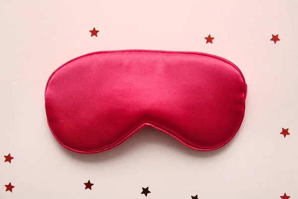 Sleep Mask Pink Background — Stock Photo, Image