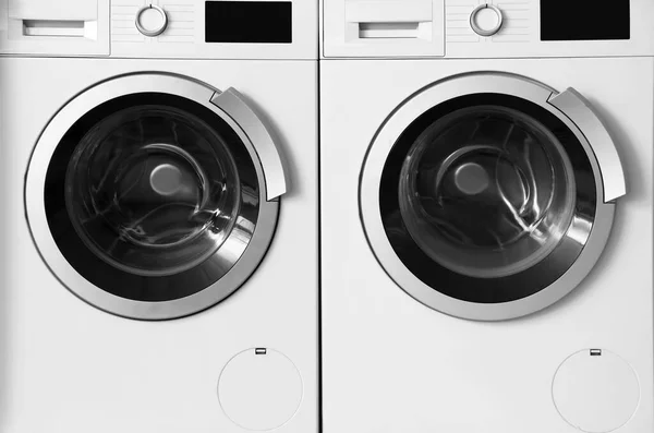 Máquinas Lavar Roupa Modernas Cozinha Close — Fotografia de Stock