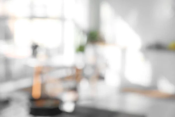 Blurred View Light Kitchen Counters Window — Stock Photo, Image