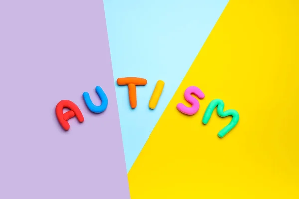 Λέξη Autism Πολύχρωμο Φόντο — Φωτογραφία Αρχείου