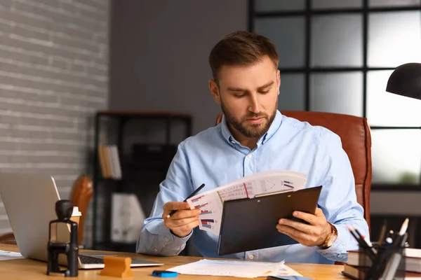 Male Notary Public Working Office — Stock Photo, Image